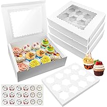 Scatole Nere Con Finestra Uiifan Scatole Cupcake Singole 50 Pezzi