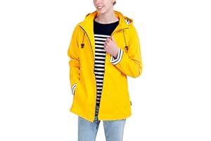 Breizh Ocean - Ciré Imperméable Femme, Création française ERQUY, Coupe ajustée avec intérieur rayé - Veste de pluie femme avec grandes tailles du XS au 4XL