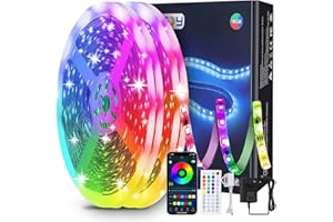 30M Tiras LED, Tiray Ledy Luces LED Bluetooth Control de App 64 Modos Escena y Sync Música, Luz LED RGB para Habitacion, Dormitorio, Cocina, Porche, Fiesta, Bricolaje, Oficina, Decoración del Hogar