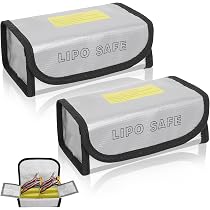 Huiguli 3 Pièces Sac Batterie Lipo, 22.5 x 18.5cm Sac Ignifuge Antidéflagrant, Porte Documents
