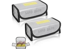 CTYUEYUN 2 Stück Lipo Safe Bag,Akku Tasche Feuerfest,Explosionsgeschützte Feuerfeste Sicherheitsschutztasch für Akkus Lipo,Ebike Akku Tasche Feuerfest für Ladung und Transport