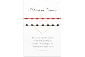 Twidels Pulsera Roja 7 Nudos Mal de Ojo Amuletos de la Suerte Y Proteccion Pulsera Hilo Rojo Pulsera Roja 7 Nudos Amuletos Regalo Romantico Para Parejas Kabbalah Regalos Para San Valentin