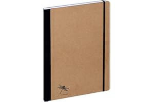 Pagna Notatnik A4, okładka z papieru typu kraft z tłoczeniem, 192 stron w kratkę