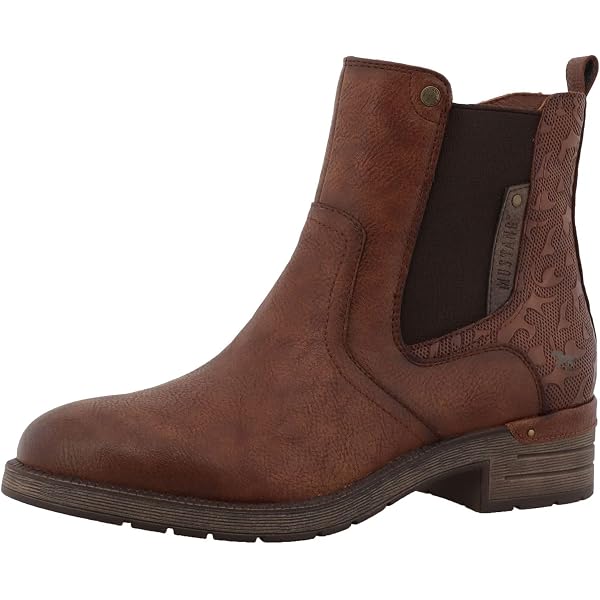 MUSTANG 1397-602 Stivaletti Donna Alla Moda Con Lacci E Cerniera - Fodera Calda - 5