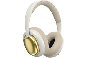 ND NEXT DESTINATION Cuffie senza fili Bluetooth 5.3 con Bass e Suono Stereo Casco a Fascia con Batteria a Lunga Durata Apparecchio acustico Moderno di Buon Suono (Beis)