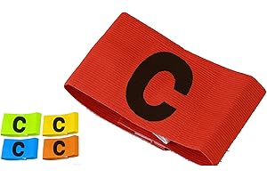 TROTH Captain's Armbands - Adult & Youths Elastic Sports Arm Band - Adjustable Captain Armbands for Football, Soccer, Hockey, Rugby etc.