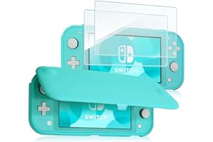 ProCase Funda Protectora para Nintendo Switch Lite con 2 Protectores de Pantalla Vidrio Templado, Estuche con Tapa Antiarañazos de Cubierta Suave y Delgada para Nintendo Switch Lite 2019 – Turquesa