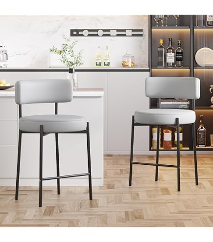 RELAX4LIFE Set di 2/4 Sgabelli da Bar, Sgabelli Regolabili e Girevoli con Base in Metallo