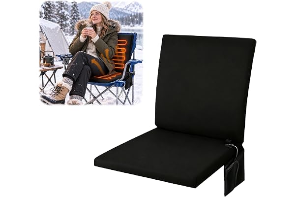 Uppvärmbar sittdyna utomhus, USB-sittvärmare med batteri och 3 värmenivåer