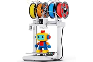 Anycubic Kobra X 3D-skrivare för flerfärgsutskrift, utskrift med mjuka och styva multifilament, förbättrad automatisk nivellering, 4 inbyggda färger för nybörjare, utskriftsvolym 260 x 260 x 260 mm