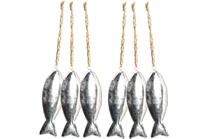 Logbuch-Verlag Colgante de pescado plateado de chapa