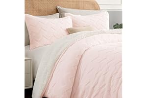 BEDELITE Fluffy Twin Comforter Set - Super Soft Sherpa Pink Comforter for Twin Size Bed, Luxury Warm Bedding Set for Winter, Fuzzy Bed Set 2 Piece (1 Comforter, 1 Pillowcase)