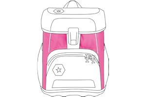 Step by Step Neon Pull-Over für Cloud Schulranzen, pink, Reflektorüberzug mit Leuchteffekt für mehr Sichtbarkeit, einfache Anbringung