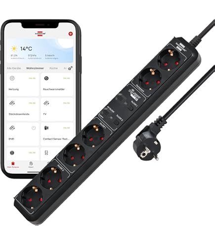 NOUS A11Z ZigBee-Steckdosenleiste 3-fach – Energieüberwachung, App-Steuerung, Kompatibel Mit Alexa/Google Home/Home Assistant (ZigBee-Hub Erforderlich)