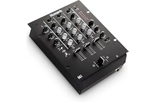 Numark M4 - 3-Channel Scratch DJ Mixer, Rack Mountable with 3-Band EQ, Microphone Input and Replaceable Crossfader with Reverse and Slope Controls