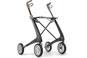 Deambulatore ByACRE Carbon Ultralight | Il deambulatore in carbonio più leggero al mondo, solo 4,8 kg | Utilizzabile in interni ed esterni | Pieghevole e pratico da caricare in auto o per viaggiare