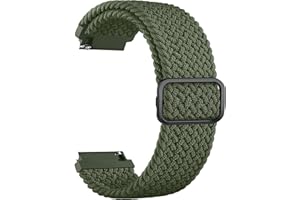 Amzpas Pasek do Samsung Galaxy Watch 3 45 mm / Huawei GT 2 46 mm, nylon, 22 mm, regulowany, pleciony pasek zastępczy do zegarka Galaxy Watch 46 mm / Gear S3 Frontier, dla kobiet i mężczyzn