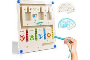 KIDCLOUD Gifts for 3-7 Year Old Kids: Wooden Montessori Maze Puzzles Toys for Boys Girls Age 3 4 5 6 7 Educational Maths Games for 5-7 Year Old Boy Girl Birthday Present for Kid Age 4-8 Sensory Autism Toy