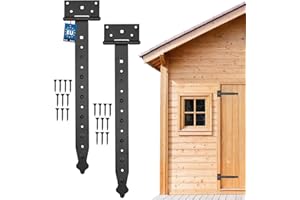 KOTARBAU® - Bisagra de puerta exterior de construcción (400 mm, con revestimiento de pulverización)