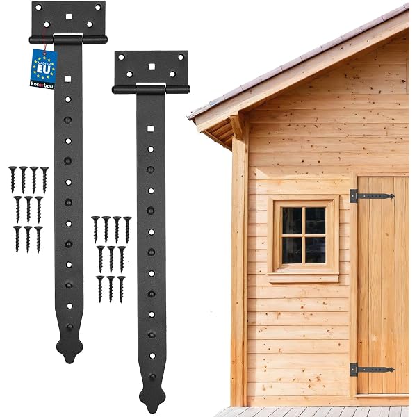 KOTARBAU Fascia Angolare Per Finestre 250x230 Mm | Set 4 Pezzi Con Serratura | Cerniera In Acciaio Verniciato Nero