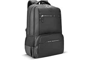 Gear Quantum 3 18"/29L Antitheft Large Faux Leather Water Resistant Laptop backpack with Raincover/Laptop backpack/Casual Backpack/Daypack/Travel Backpack/College Bag For Men/Women(Black-Black)