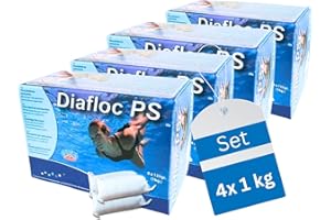 GlobaClean 4X 1kg Flockmittel Pool Kartuschen 32 x 125g für Sandfilter & Filterglas. Pool Flockungsmittel und Poolpflege, Poolklar, Poolreiniger, Pool Zubehör für klares Poolwasser
