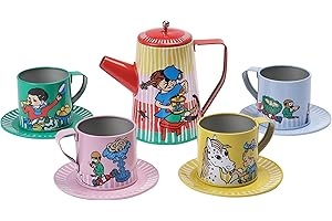 PIPPI LANGSTRUMPF Pippi - Juego de café infantil compuesto por 10 piezas – Juego de rol – Producto oficial Pippi Calcetín Largo – Perfecto para niños a partir de 3 años