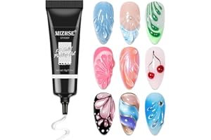 MIZHSE Sculpture 3D - Gel à ongles - 15 g - Pour nail art 3D - Gel de colle à ongles en relief 5D - Pour bricolage et modelage des ongles à la maison