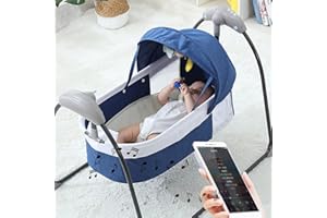 RibasuBB Cuna eléctrica, balanceo automático Cuna inteligente eléctrica con música