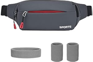 OHSN Marsupio Sportivo Marsupio Per Uomo O Donna Marsupio Uomo Marsupio Donna Marsupio Marsupio Running Corsa Marsupio Corsa Running E Una Fascia Per Capelli Con Un Paio Di Protezioni Per I Polsi