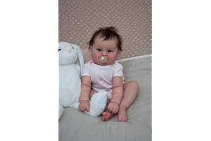 MineeQu 20 tum så riktigt rotat hår Sweet Smile Naturligt återfödd babydocka tillverkad i helkroppssilikon Vinyl Anatomiskt k