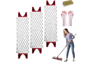 GEGNNS 3 Pièces Têtes de Balai Plates en Microfibre, Replacement Microfibre Pad, Remplacement des Têtes de Recharge de Vadrouille en Microfibre Compatibilité pour UltraMax Plus/Easy Wring UltraMax