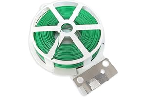 50M Filo Legaccio per Piante, Alluring Filo di Ferro Plastificato con Cutter, Attache Plante Verde per Rampicanti, Fiori e Fascicolare