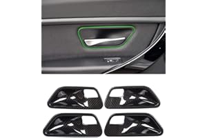 YIWANG In Fibra di Carbonio Stile ABS Interno Maniglia Della Porta Ciotola Copertura Trim 4 pz Per 3 4 Serie f30 f32 f35 316i 318i 320li 2013-2019 Accessori Auto