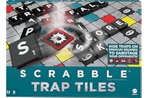MATTEL GAMES Mattel, z płytkami pułapkowymi Scrabble (QE)