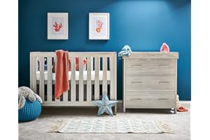 Obaby Nika Mini 2 Piece Room Set - Grey Wash, Textured Oak
