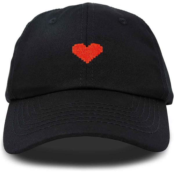 Embroidered Baseball Cap - Washed Denim Dad Hat With Heart Keychain, Adjustable Fit
