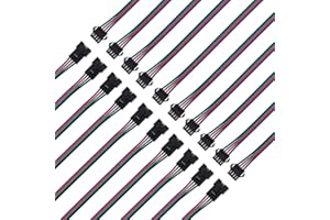 BTF-LIGHTING 10 pairs 4pin SM JST 15cm cable Female/Male connectors For Led Strip RGB 5050 3528 WS2801 APA02