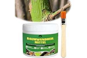 SONGYEA Wundverschluss für Bäume, Baumwachs Wundverschluss mit Pinsel , Baumwachs für Obstbäume, Fördert Die Wundheilung, Bildet Schnell Einen Schutzfilm, Wundverschlussmittel zur Behandlung an Zier (500g)
