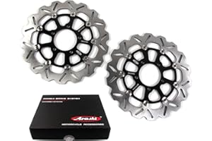 Arashi Dischi Freno Anteriori per Kawasaki Ninja ZX-6R ZX636 2013-2021 ABS 2013-2021/Z800 13-16/Z1000 2014-2020/ZX10R 2008-2015 ABS 2011-2015/GTR1400 2007-2016/ZZR1400 2006-2007 ABS 2006-2020 Nero