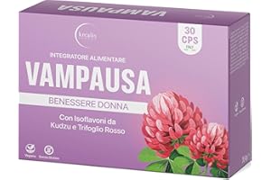 KREALIS Menopausa Integratori con Isoflavoni di Trifoglio Rosso e Kudzu, Integratore Menopausa con Agnocasto, Cimicifuga e Salvia, per il Controllo delle Vampate di Calore ed Equilibrio Ormonale