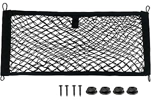 Kingsea Rete Portaoggetti Auto,25 X 55cm Tasca Portaoggetti Auto,Rete Portaoggetti Camper,Contenitore per Spuntini, Giocattoli, Ombrelli e Altri Oggetti Vari