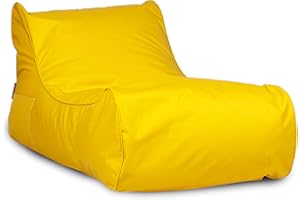 Ecopuf Master | Pouf Fauteuil de Jardin Chaise Longue | Pouf d'extérieur XXL en Polyester imperméable | Pouf Poire avec Poche latérale | Pouf Exterieur Dim 115 x 65 x 60