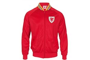 Wales Cymru Mens Jacket Track Top Retro FAW Official Football Gift