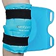 Comfytemp Flexible Knee Ice Pack Wrap, Reusable Gel Cold Pack for Knee Pain Relief, Hot & Cold Compress Therapy for Leg Injuries, Knee Replacement Surgery, Arthritis, Bruises & Sprains