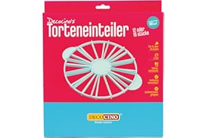 DECOCINO 12 o 16 piezas de plástico para cortar tartas, reversibles, redondas