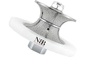NBB Roue profilée diamantée avec guide et couverture plus grande fraises de chanfreins en diamant foret toupie pour profiler carreaux porcelaine céramique granit marbre pierre (Full-Bullnose V30)