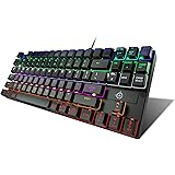 Mechanical Gaming Keyboard, STOGA Gaming Keyboard Blue Switch,10 Kinds of Backlight Modes LED-Backlit Alloy Base Keyboard, St