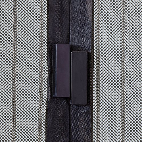 JAROLIFT Fliegengitter Magnetvorhang für Türen 110 x 220cm, schwarz, individuell kürzbar (Höhe und Breite) - 2