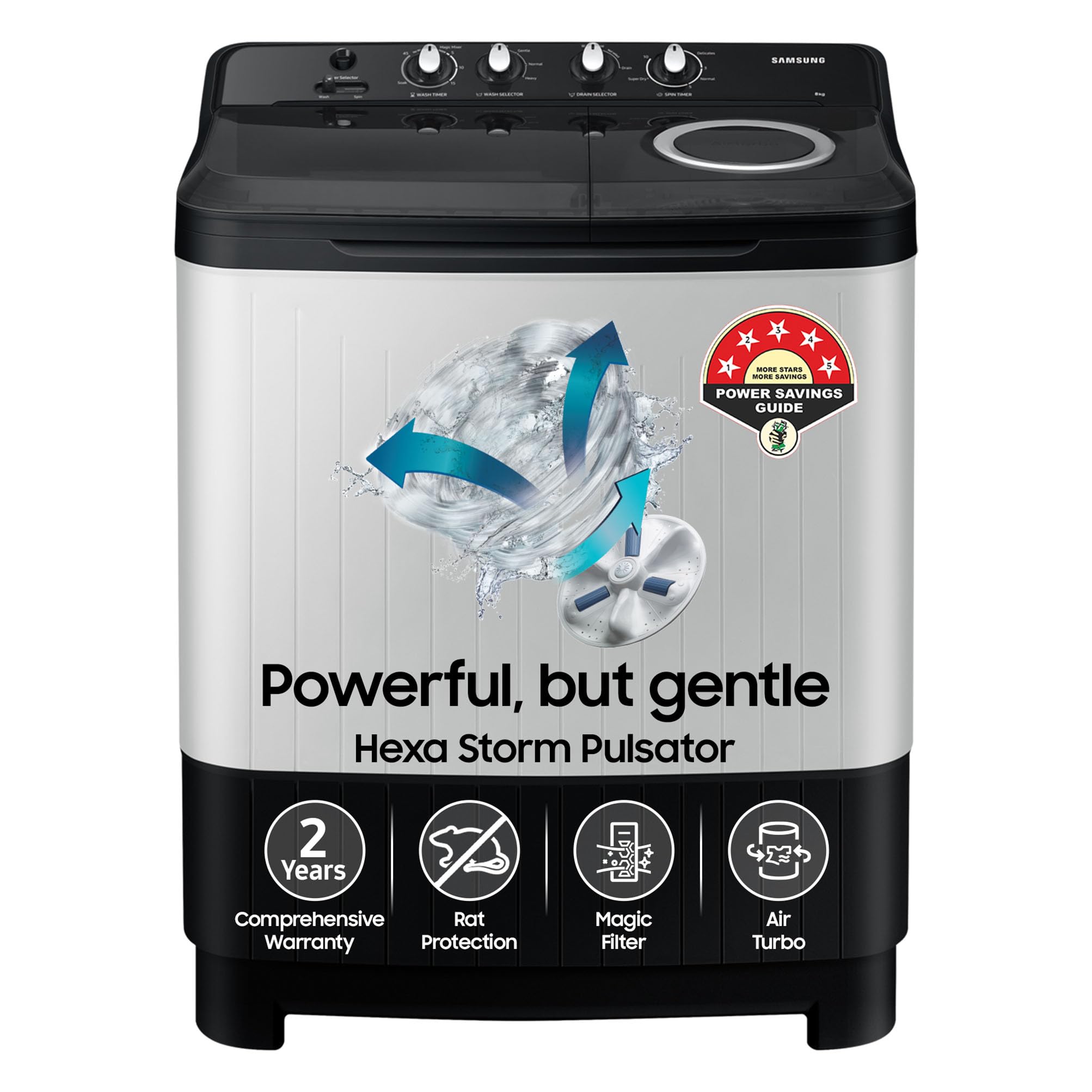 Samsung Semi-Automatic Top Load Washing Machine Review – Fast Air Turbo Drying, 8 kg, 5 Star